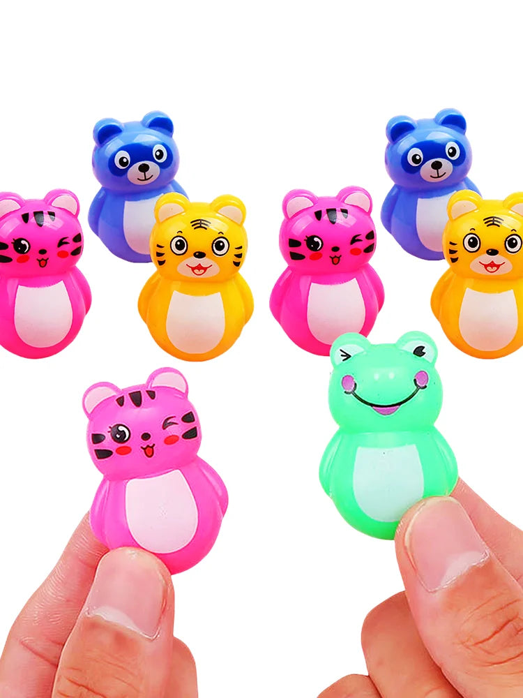 50pcs Plastic Cartoon Party Favors Toy Assortment Giveaway Pinata Filler Kids Birthday Keepsakes Carnival Prizes