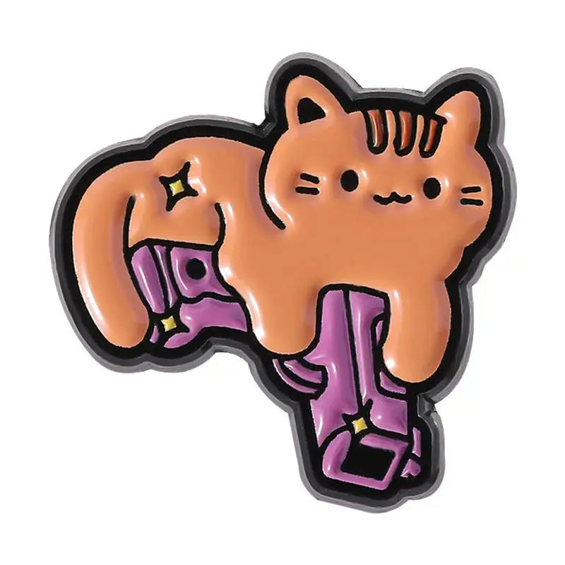 Creative Opossum Raccoon Cat Duck Pet Dog Enamel Pins Creative It's Fine I'm Fine Brooch Cute Penguin Turtle Sheep Pins Jewelry