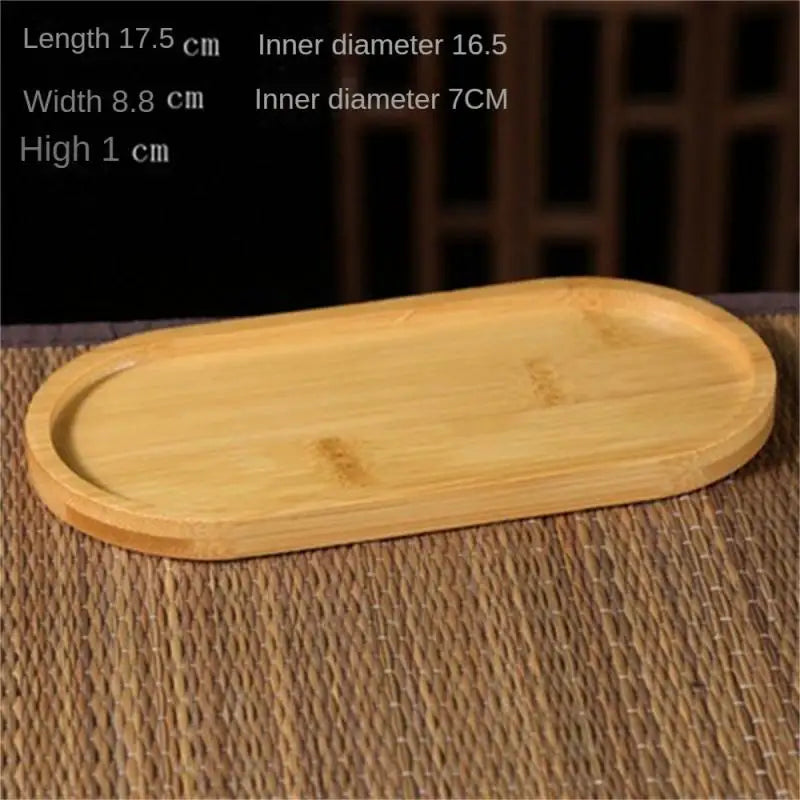 17 Style Bamboo Tray Wood Saucer Flower Pot Tray Cup Pad Coaster Plate Kitchen Decorative Plate Creative Coaster bandeja 화분받침대