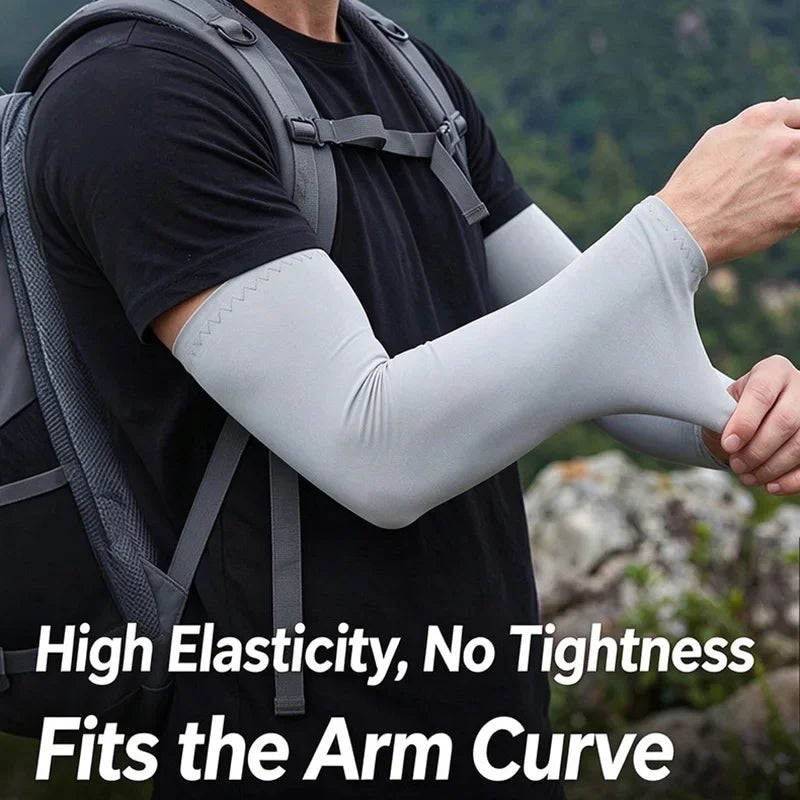 Ice Silk Refined Arm Sleeves Thin Straight Tube Cycling