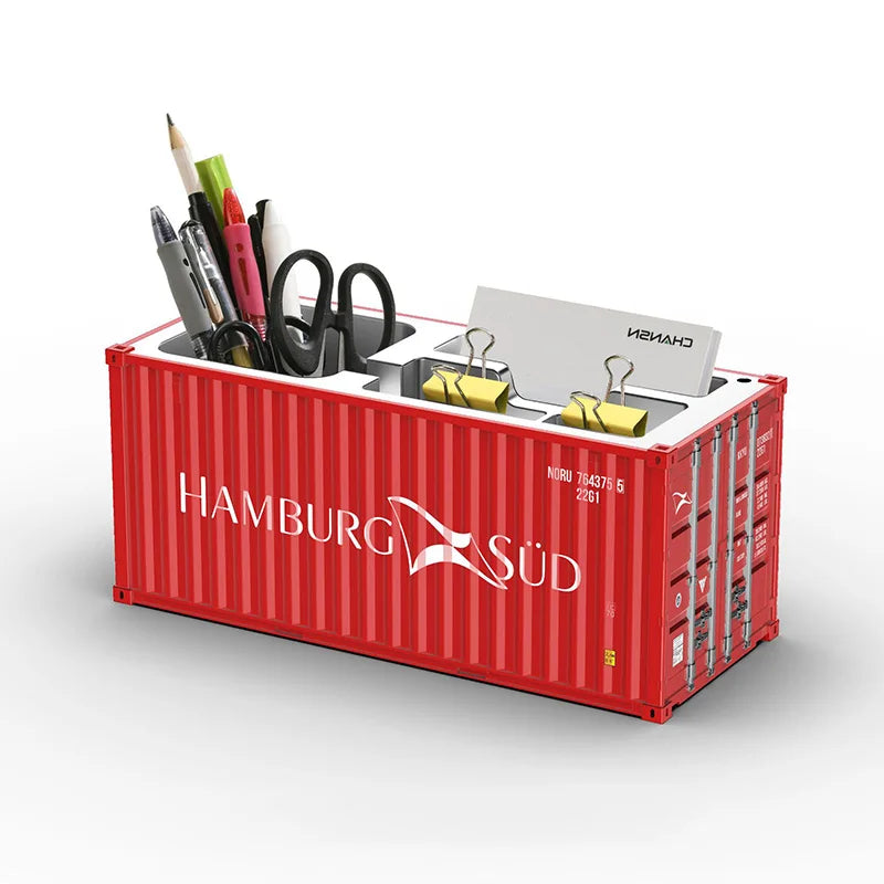 1/20 Scale Simulated Shipping Cargo Container Model Pen Holder Storage Box New Styles Plastic Storage Box Desktop Organizer