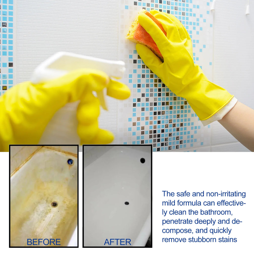 Bathroom Descaling Spray Powerful Remove Stubborn Stains Shower Head Rust Removal Bathtubs Dirt Cleaning Toilet Cleaner Spray
