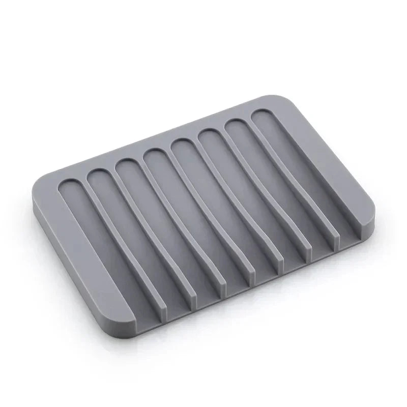 Silicone Self Draining Soap Dish Holder 1Pcs for Shower