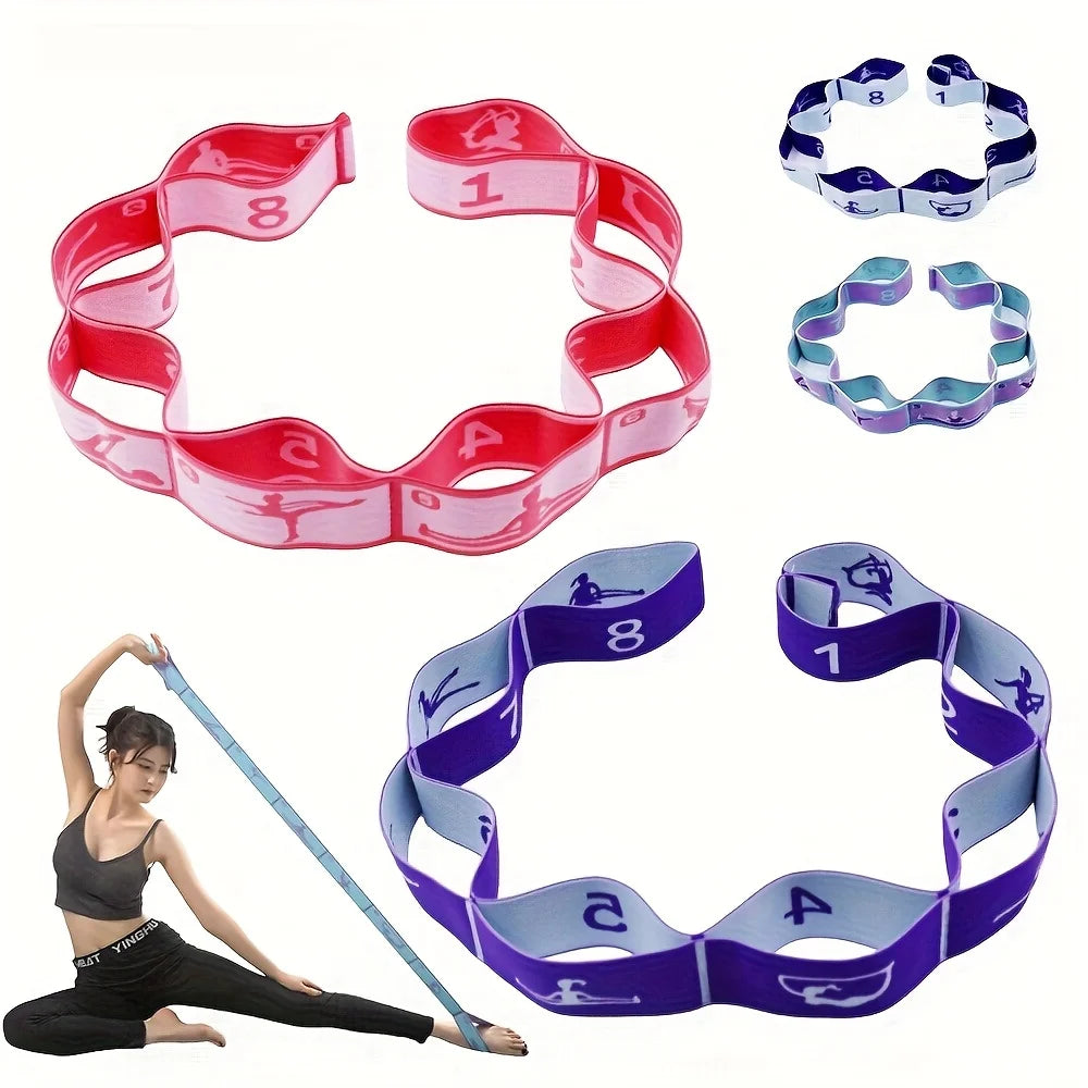 8-Segment Non-Slip Medium Tension Nylon Exercise Band