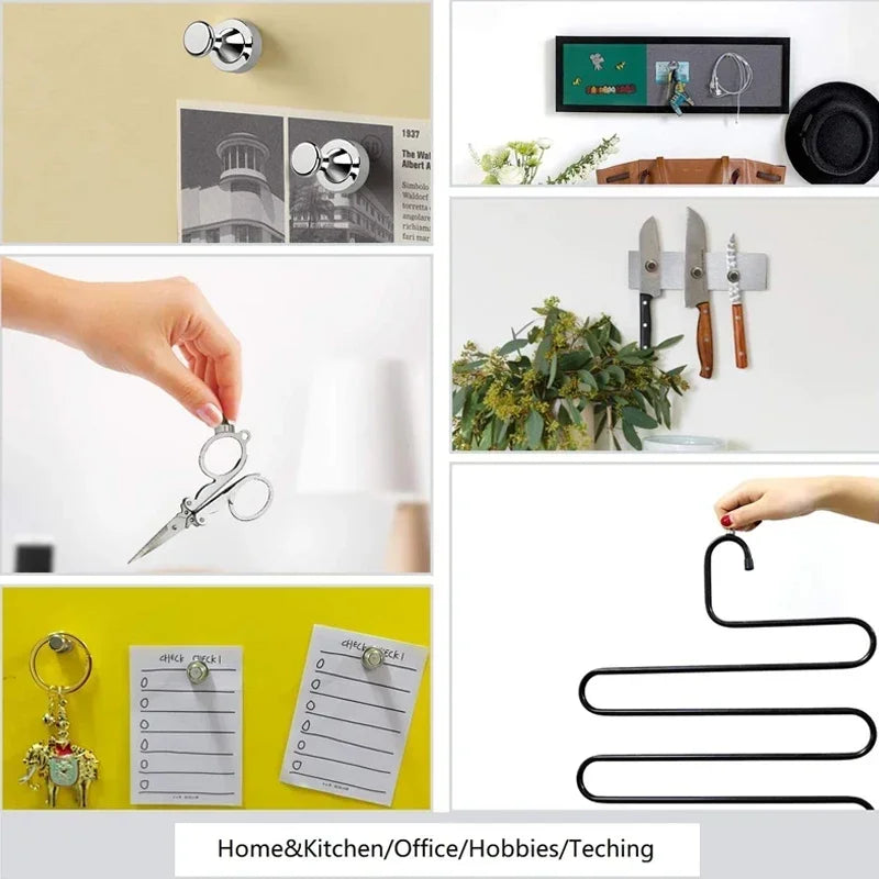 5/20pcs Magnetic Pins Neodymium Magnetic Thumbtacks for Whiteboard Cone Super Strong Fridge Pushpin Magnets Home Storage Tools