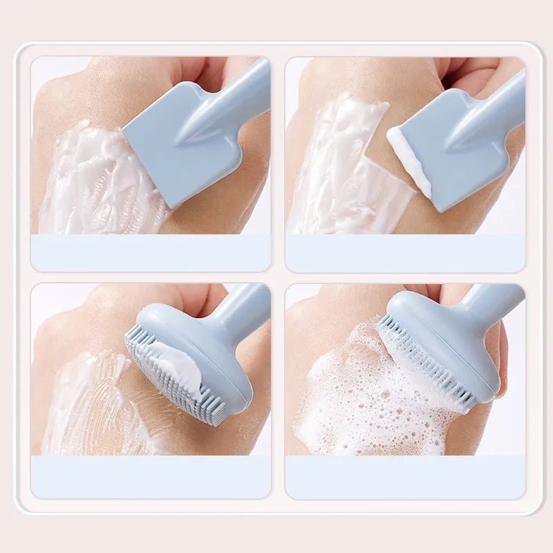1PC Double-Headed Silicone Facial Cleansing Brush Face Mask Brushes Massage Applicatior Tool for Skin Care Face Makeup Brushes
