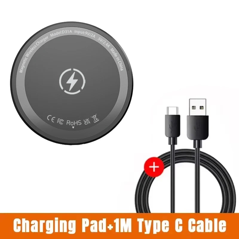 Magnetic Wireless Charger Pad Stand For Magsafe iPhone 17 16 Pro Max 15 14 13 12 Airpods 4 Pro 3/2 Magnet Fast Charging Station