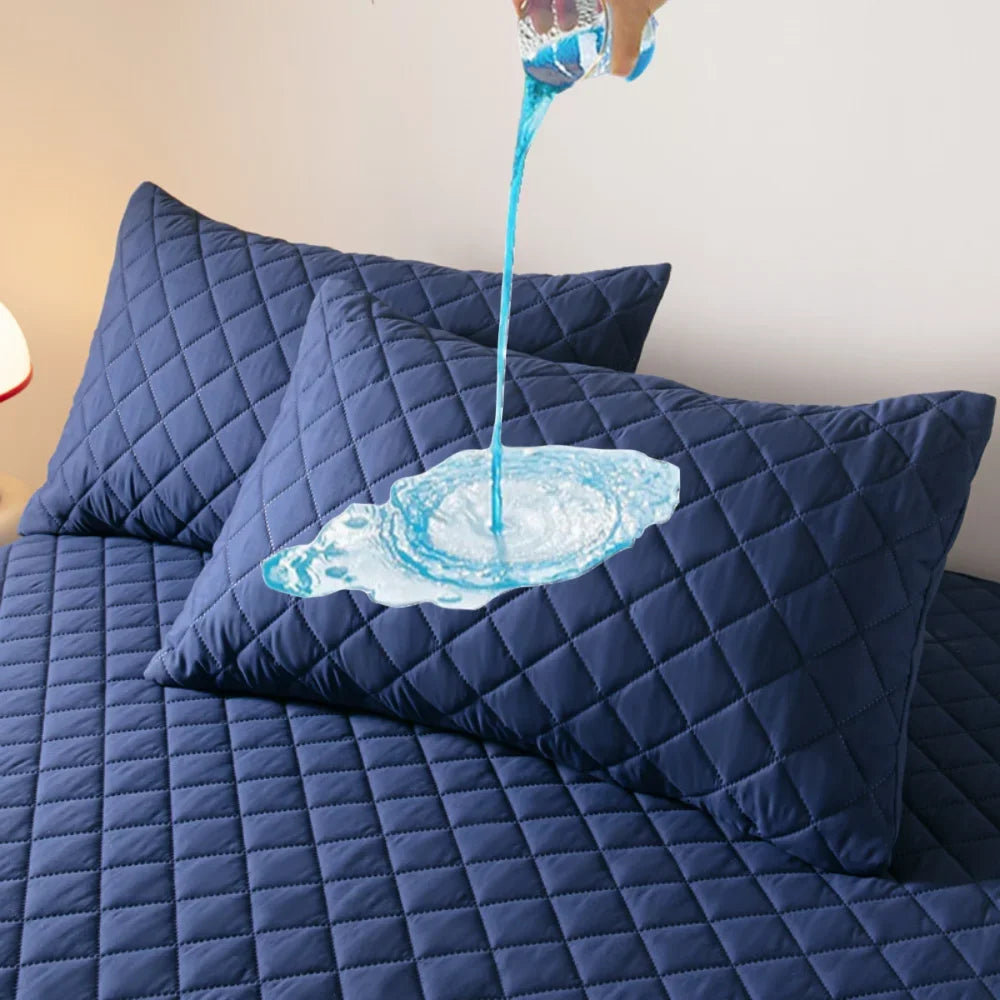 Waterproof Pillowcase, Excluding Pillows 3 Types of Jacquard 48x74cm Pillowcase for Bedroom,Pillow Cover for Home
