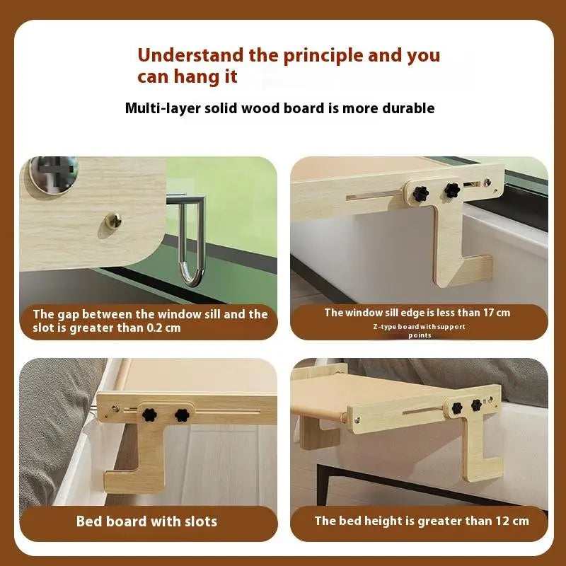 〔HM4〕Wood Cat Bed Space Capsule Cat House Cat Hammock Cat Window Bed Space Capsule Non Perforated Suspension Hammock Bed