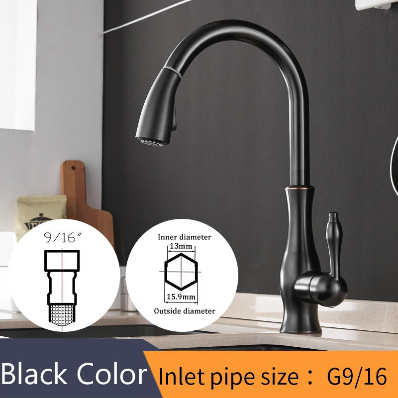 Kitchen Faucets Silver Single Handle Pull Out Kitchen Tap Single Hole Handle Swivel 360 Degree Water Mixer Tap Mixer Tap 866011
