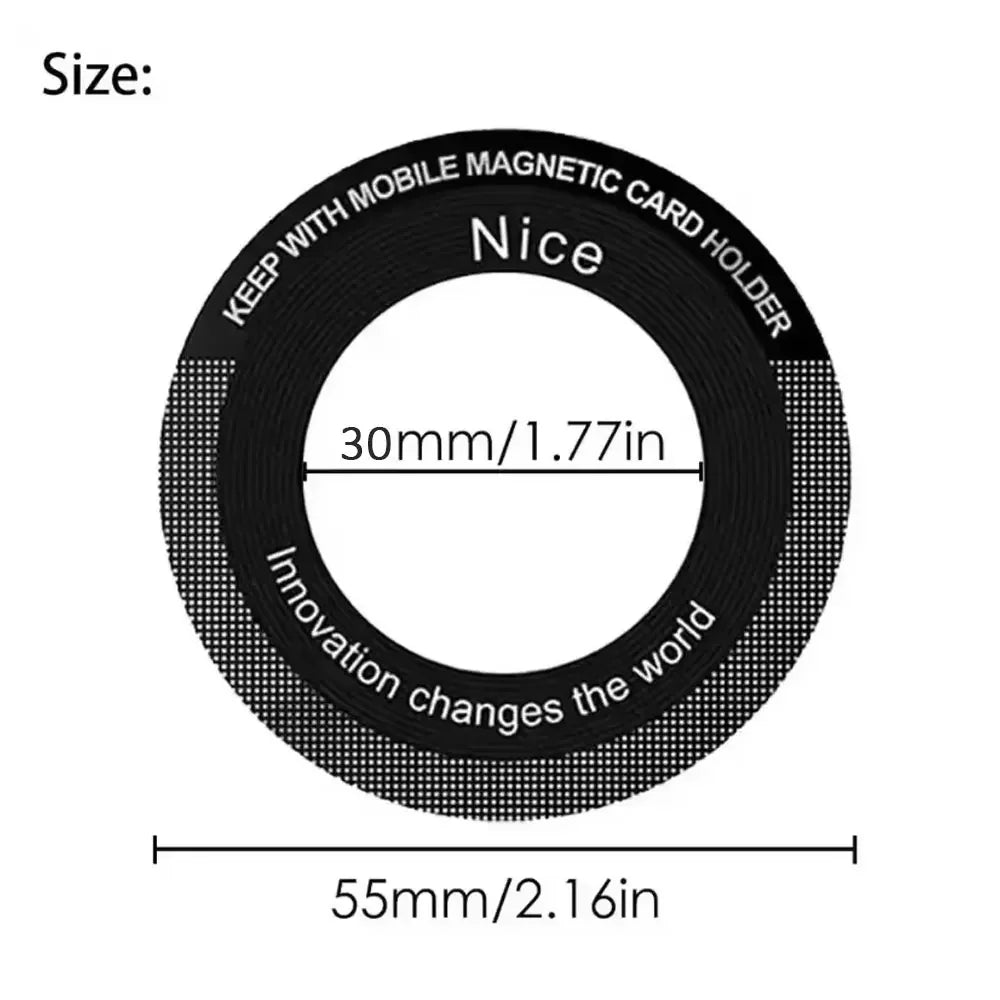 Magnetic Plate Ring Universal Metal Sticker Support Wireless Charger Metal Plate Sheet for Magnet Car Holder