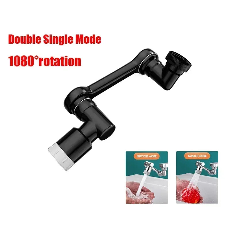 Rotatable Multifunctional Extension Faucet Aerator Kitchen Sink Faucet Extender Adapter Bathroom Tap Swivel Robotic Arm Sink Fit