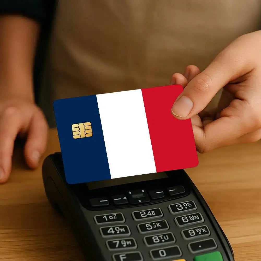 Flag France Credit Card Stickers Skin For Bank Bus Metro 4PCS Cover Film Gift