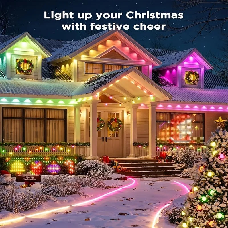 Smart Permanent Outdoor RGBIC Lights, 75 Modes