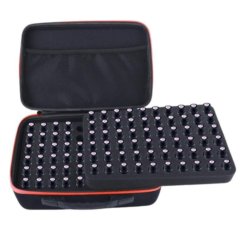 Sleek Essential Oil Storage Bag 120 Girds Storage For 5-10ML Bottles Sturdy EVA Travel Case For Home Travel Presentations
