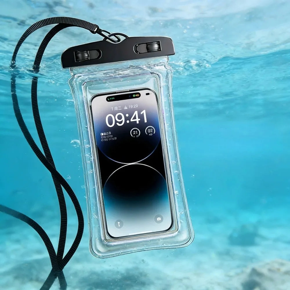 Portable Waterproof Phone Case with Hang Rope Swimming Water