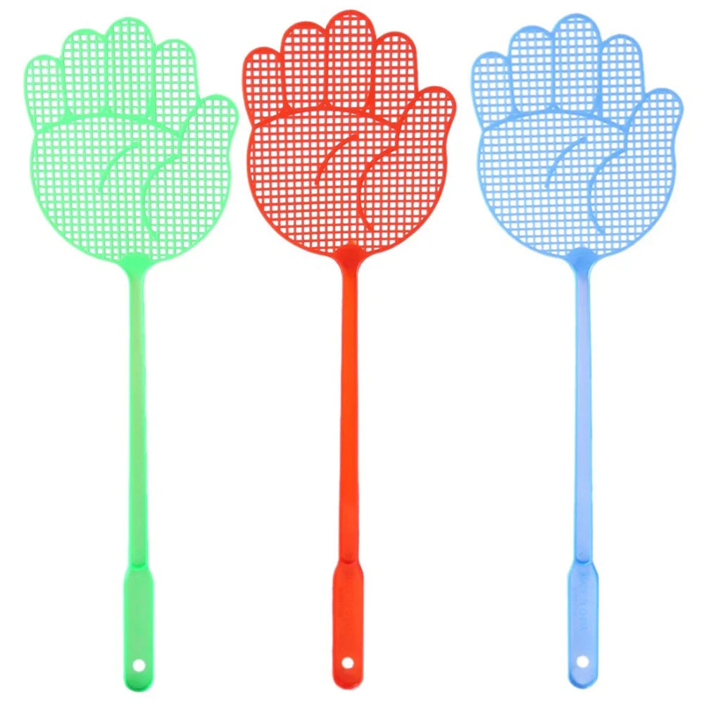 Fly Swatters Cute Palm Pattern Plastic Flyswatters Mosquito Pest Control Insect Killer Home Kitchen Accessories Random