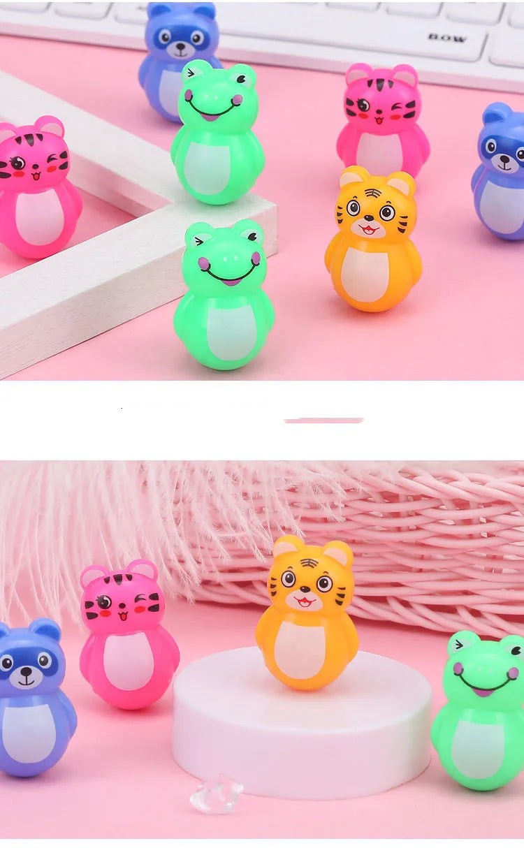 50pcs Plastic Cartoon Party Favors Toy Assortment Giveaway Pinata Filler Kids Birthday Keepsakes Carnival Prizes