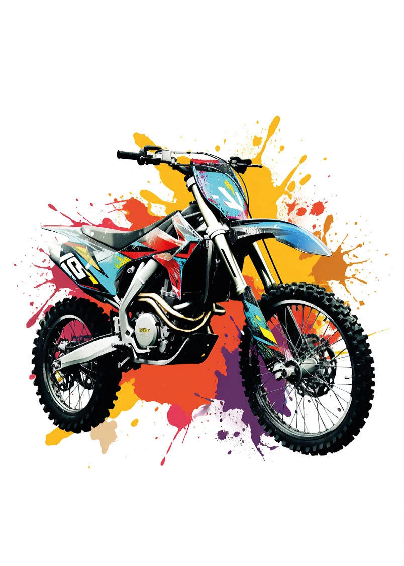 Watercolour Dirt Bike Motocross Canvas Painting Posters Prints  Motorcycle Motorbike Wall Picture for Room Home Decor Cuadros
