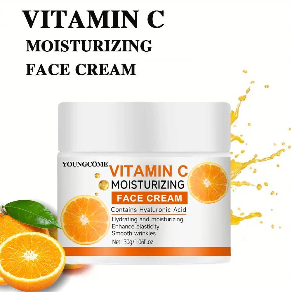 Vitamin C Moisturising Cream Repair Anti-aging Essence Facial Skin Care Contains Hyaluronic Acid Dark Spot Remover Moisturizing