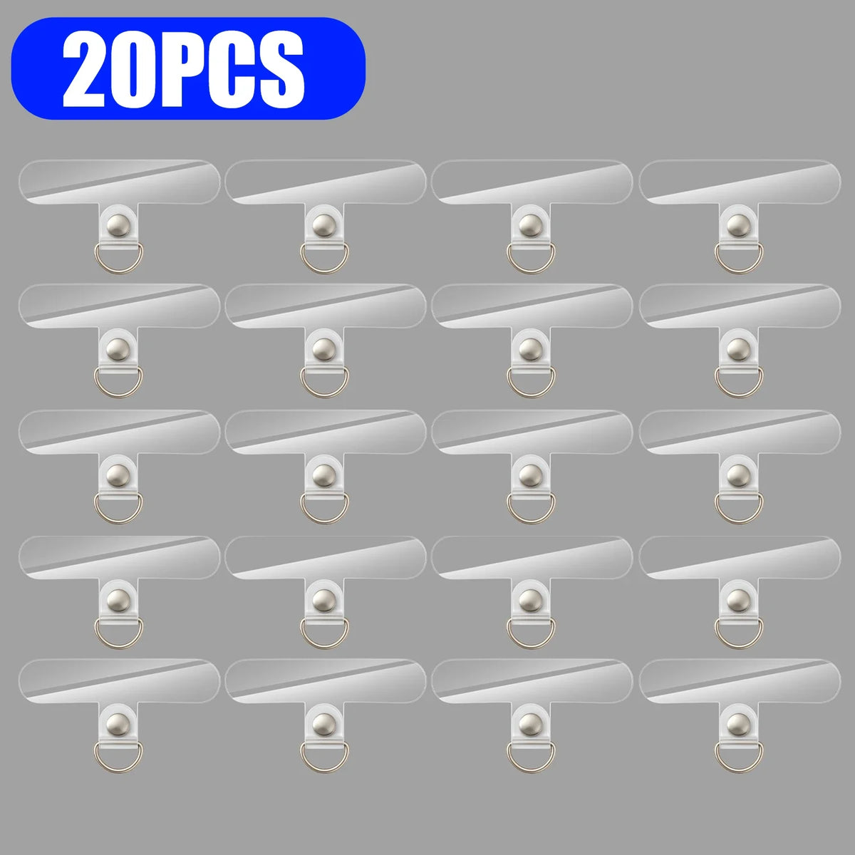 1/5/10/20PCS Transparent Mobile Phone Tether Tabs Anti-lost Lanyard Gasket Replacement Detachable Phone Hanging Cord Clips