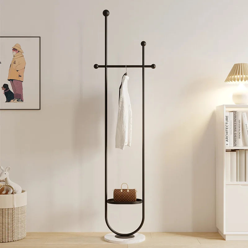 Portable Floor Clothes and Hat Rack
