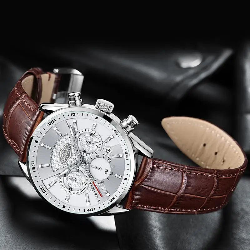 HEROFORCE Silver Chronograph Watch for Men