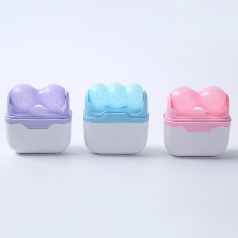 Double Head Ice Roller For Face Eye Puffiness Migraine Pain Relief Minor Injury Facial Cold Therapy Massage Roller Skin Care