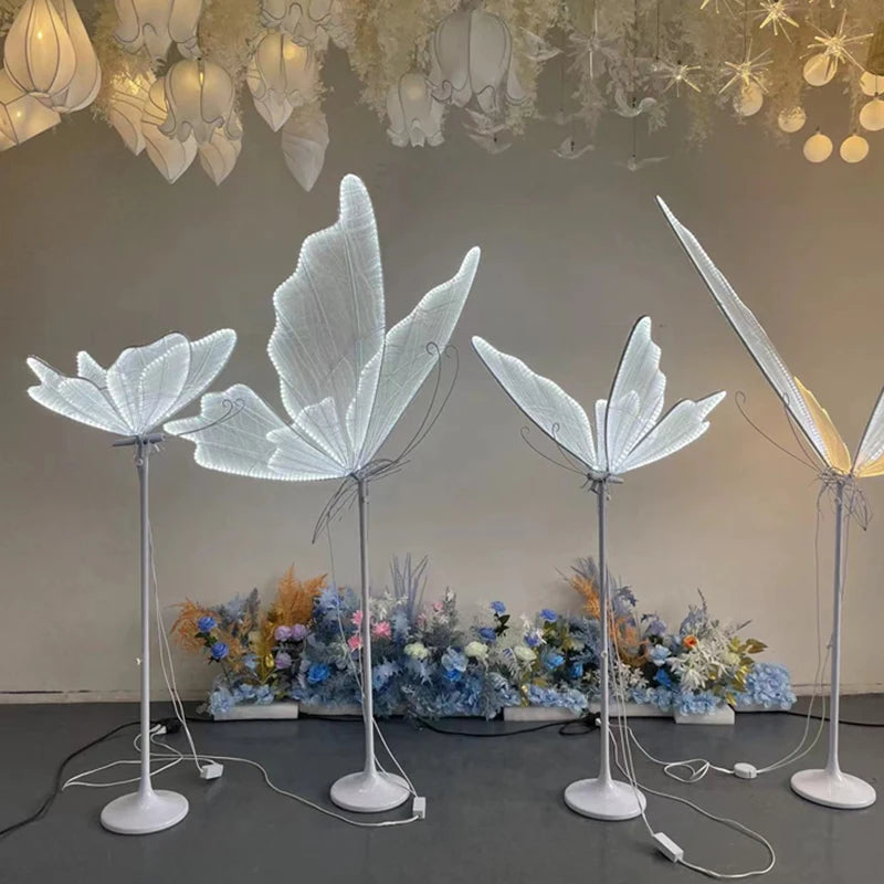 Luminous Butterfly Wings for Wedding, Pendant Ceiling Decoration, Stage Chandelier, T Stage, Road Guide, Event Party