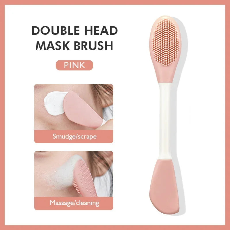 Silicone Facial Cleansing & Mask Brush 2 In1 Cleaning Tools Facial Skin Care Scrub Exfoliator Scrub Pore Blackhead Deep