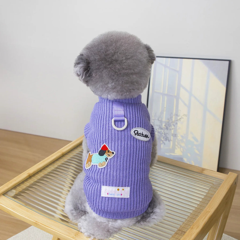 Dog Sweater for Small Dogs, Knitted Pullover Pet Apparel Winter Puppy Clothes for Chihuahua Yorkie