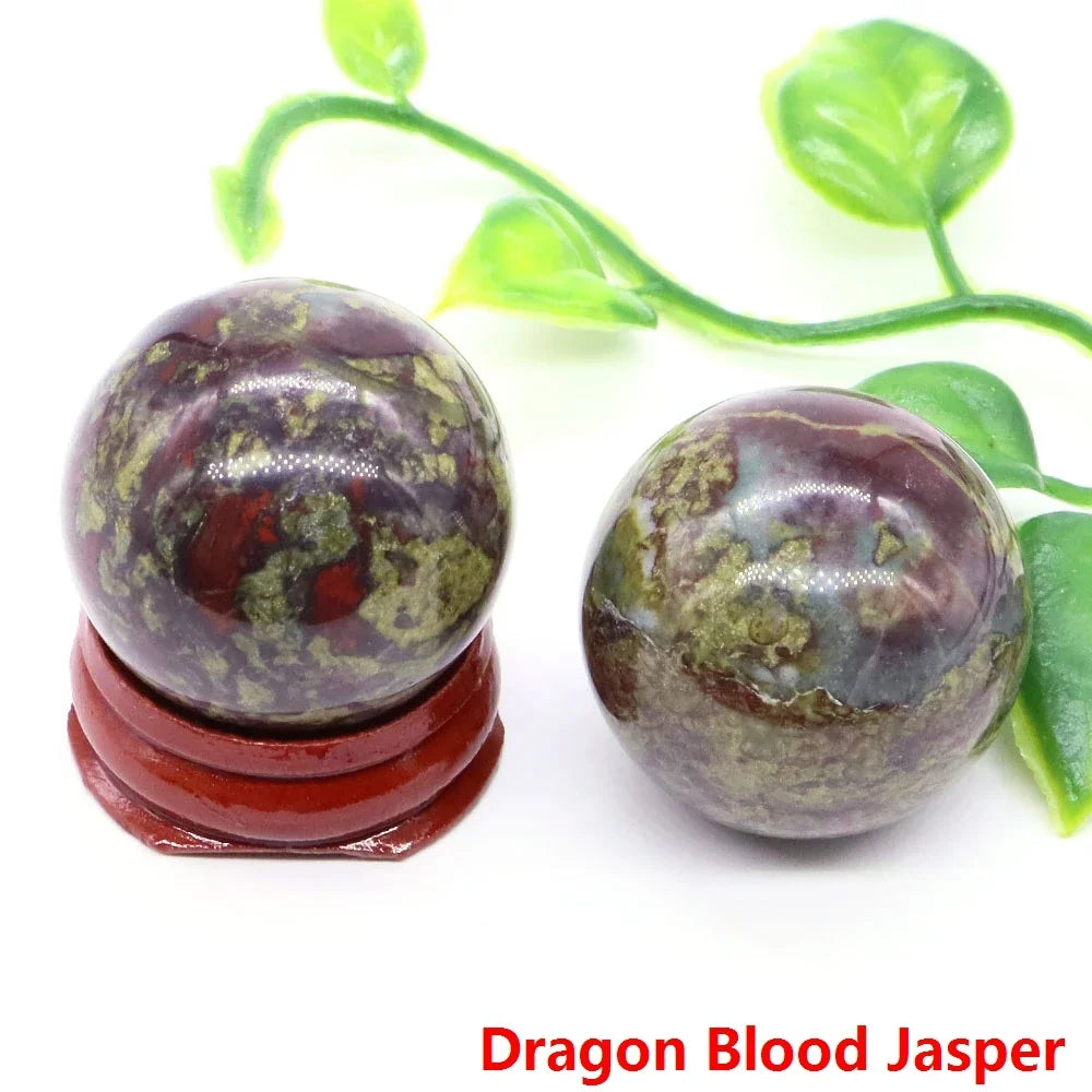 30MM Crystal Ball Natural Reiki Healing Quartz Stone Globe Energy Gemstone Fengshui Sphere Wicca Chakra Massage Home Decor Gifts