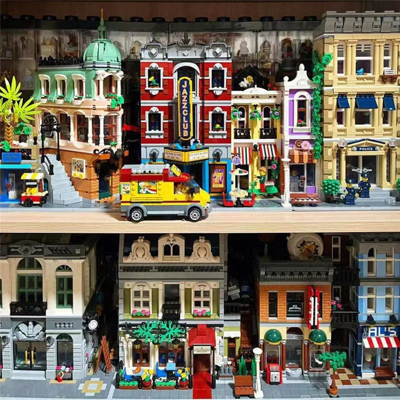 Creatoring Expert Pet Book Shop Town Hall Downtown Diner Model Moc Modular Building Blocks Brick Bank Cafe Corner Toys Parisian