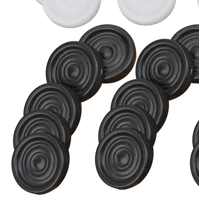 30pcs/Set Plastic Black White Checkers Backgammon Chess Pieces with 2 Dice Home Party Table Board Game for Adults Kids Toys