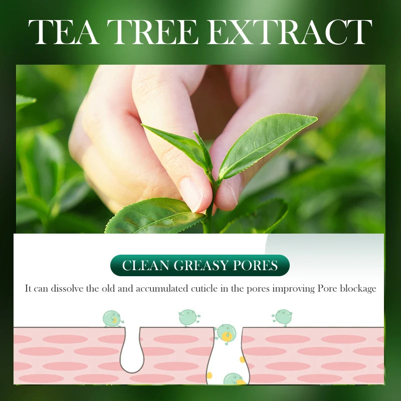 Tea Tree Acne Removing Cream Facial skincare Oil Control Face Gel Creams Hydrating Moisturizing Facial Cream Skin Care Set