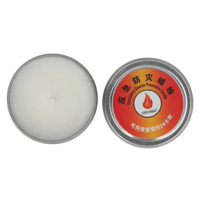 Outdoor Survival Candle 24 Hours Windproof Bright Waterproof Smokeless Camping Candle for Home Wilderness