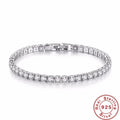 S925 Sterling Silver Bracelet Zirconia Tennis Ball Women Fashion