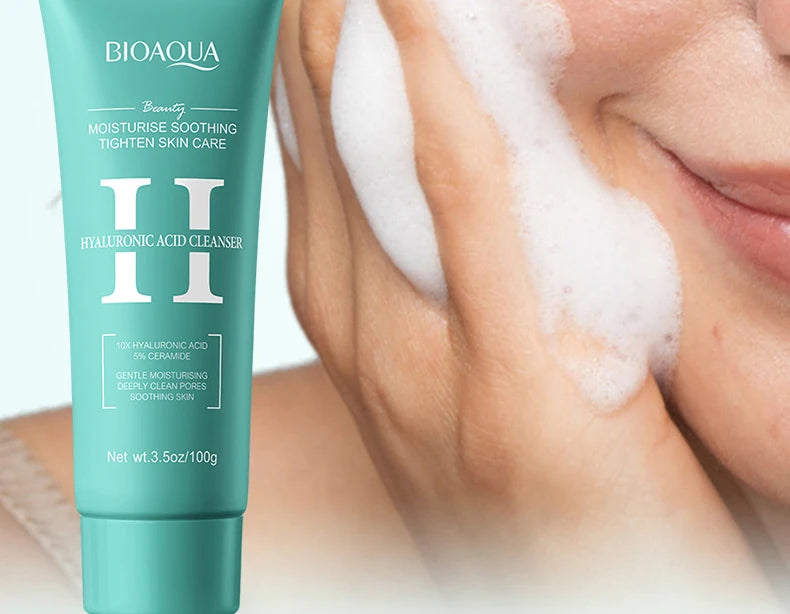 BIOAQUA Vitamin C Facial Cleanser Moisturizing Whitening Anti Wrinkles Face Wash Foam Face Cleanser Facial Skin Care Products