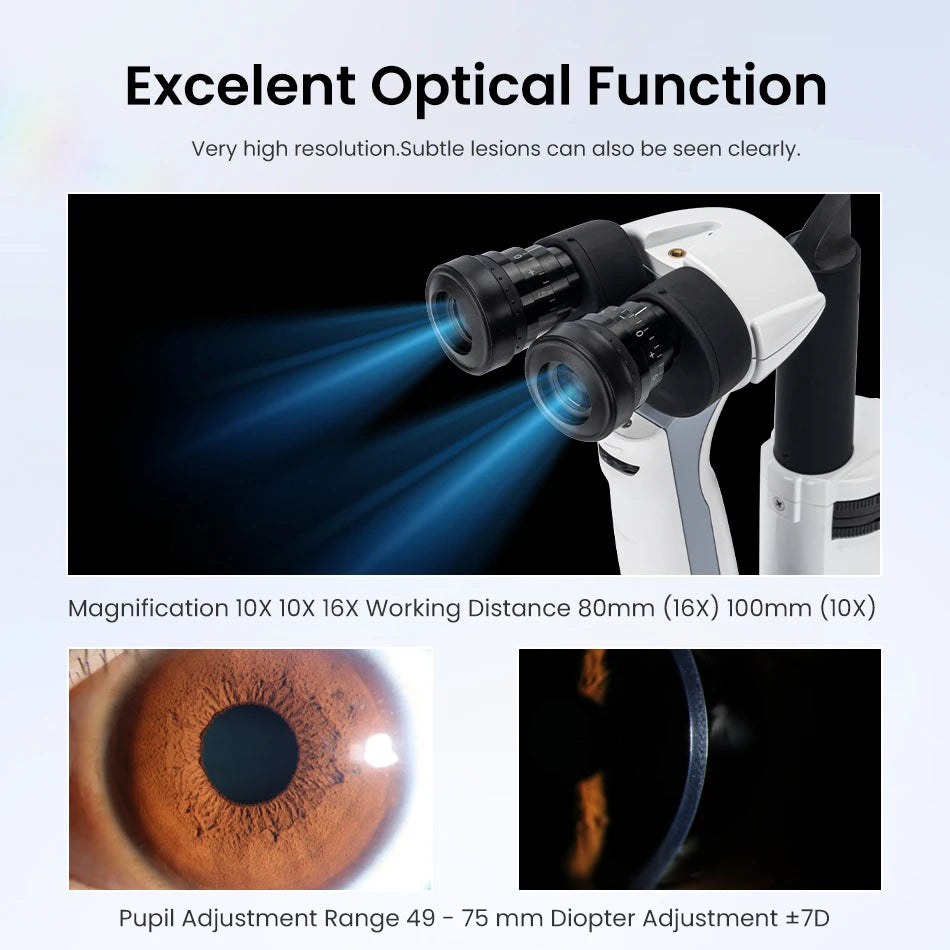 China Most Advanced Ophthalmic Portable Slit Lamp With Low