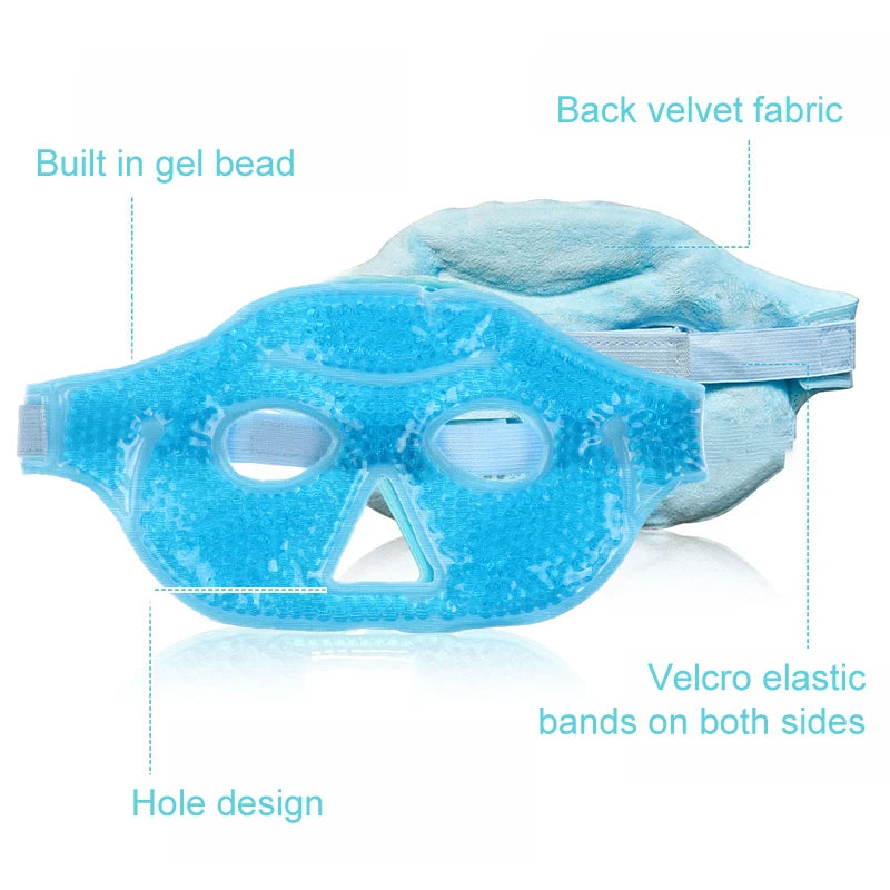 Reusable Cooling Eye Mask with Gel Beads - Cold Eye Compress for Puffy Eyes Stress Relief Dry Eye Relief SPA Skin Care Tool