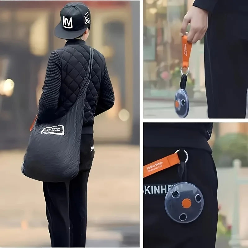 Portable Multi-functional Small Disc Folding Bag Eco Reusable Home Retractable Supermarket Shopping Storage Bag For Travels Shop