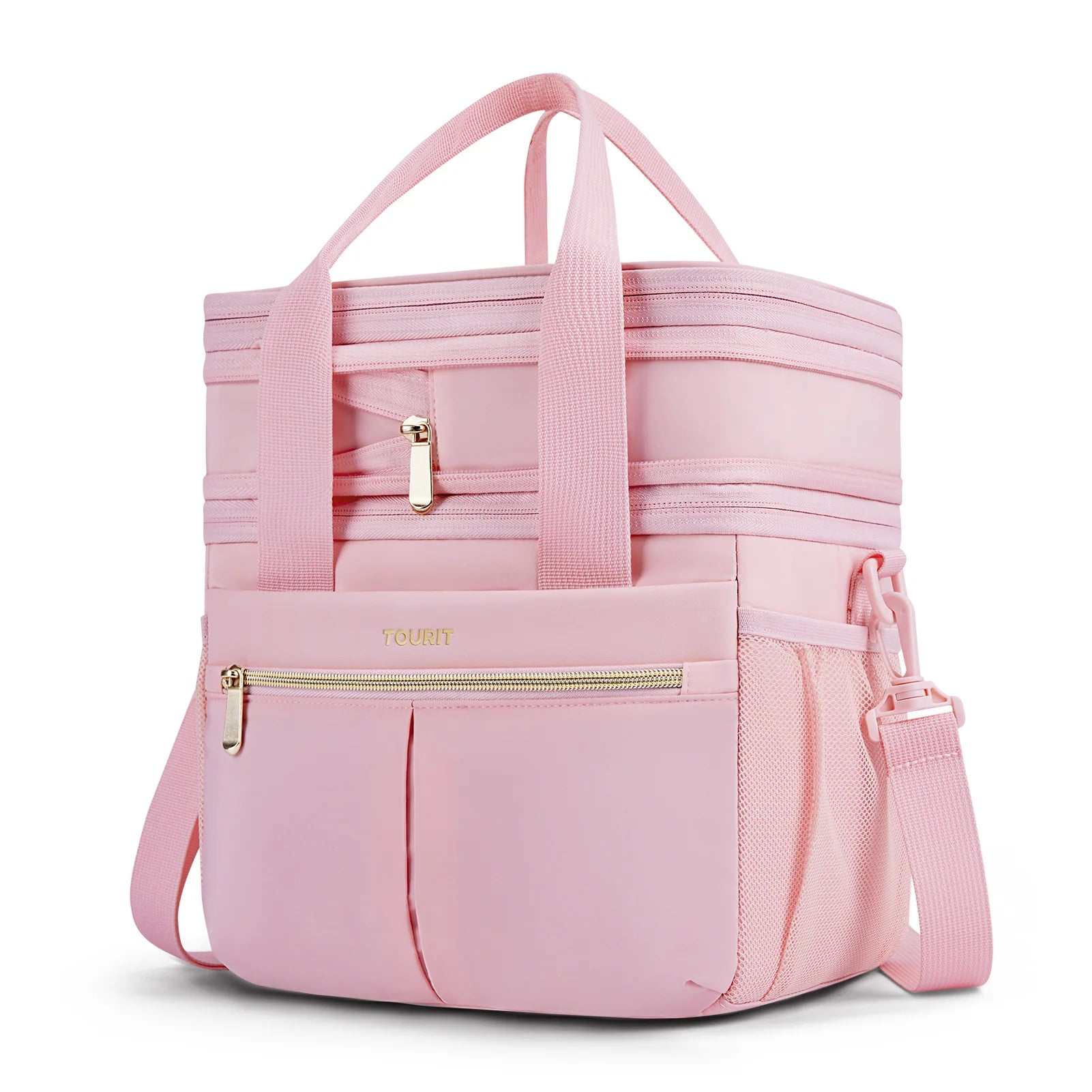 Lunch Bag for Women Men Double Deck Insulated Lunch Box Expandable Leakproof Reusable Lunch Cooler Bag for Work, Office, Picnic