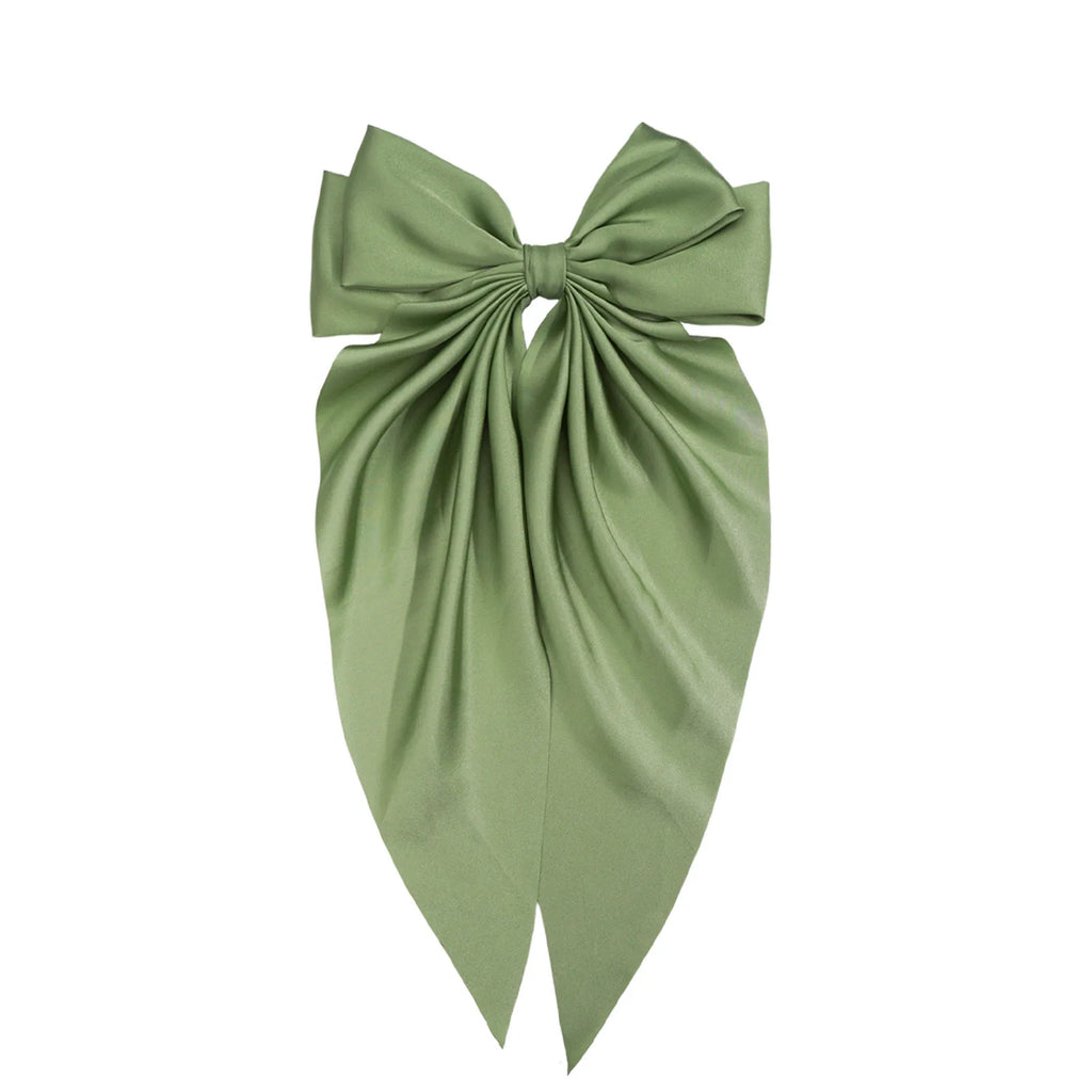 30 Solid Elegant Satin Bow Hairpin Women Girls Spring Hair Clips Headwear Ponytail Hairclips Barrettes Girls Hair Accessories