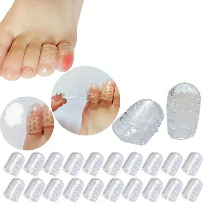Toe Covers Silicone Toe Caps Anti-Friction Breathable Toe Protector Prevents Blisters Toe Caps Cover Protectors Foot Care
