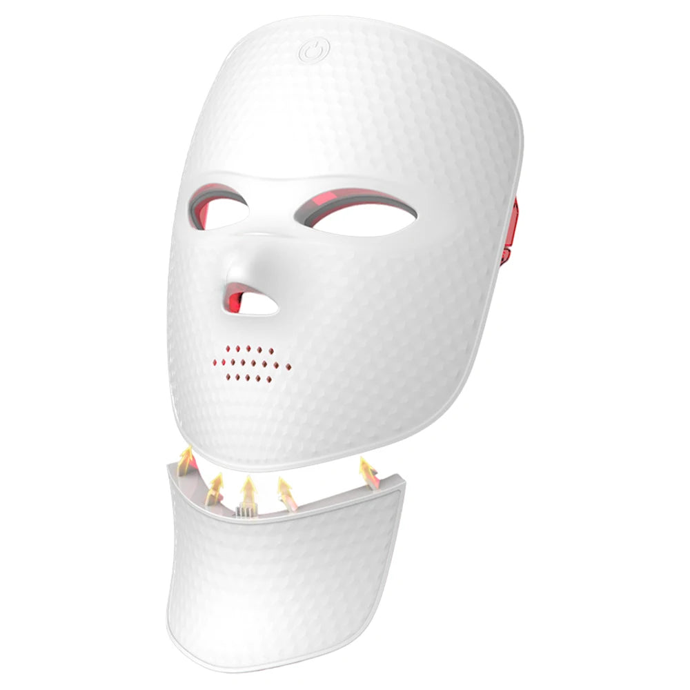 2 In 1 Facial LED Mask with Neck 7 Colors LED Face Mask Skin Care Facial Neck Beauty Mask Home Use Beauty Machine