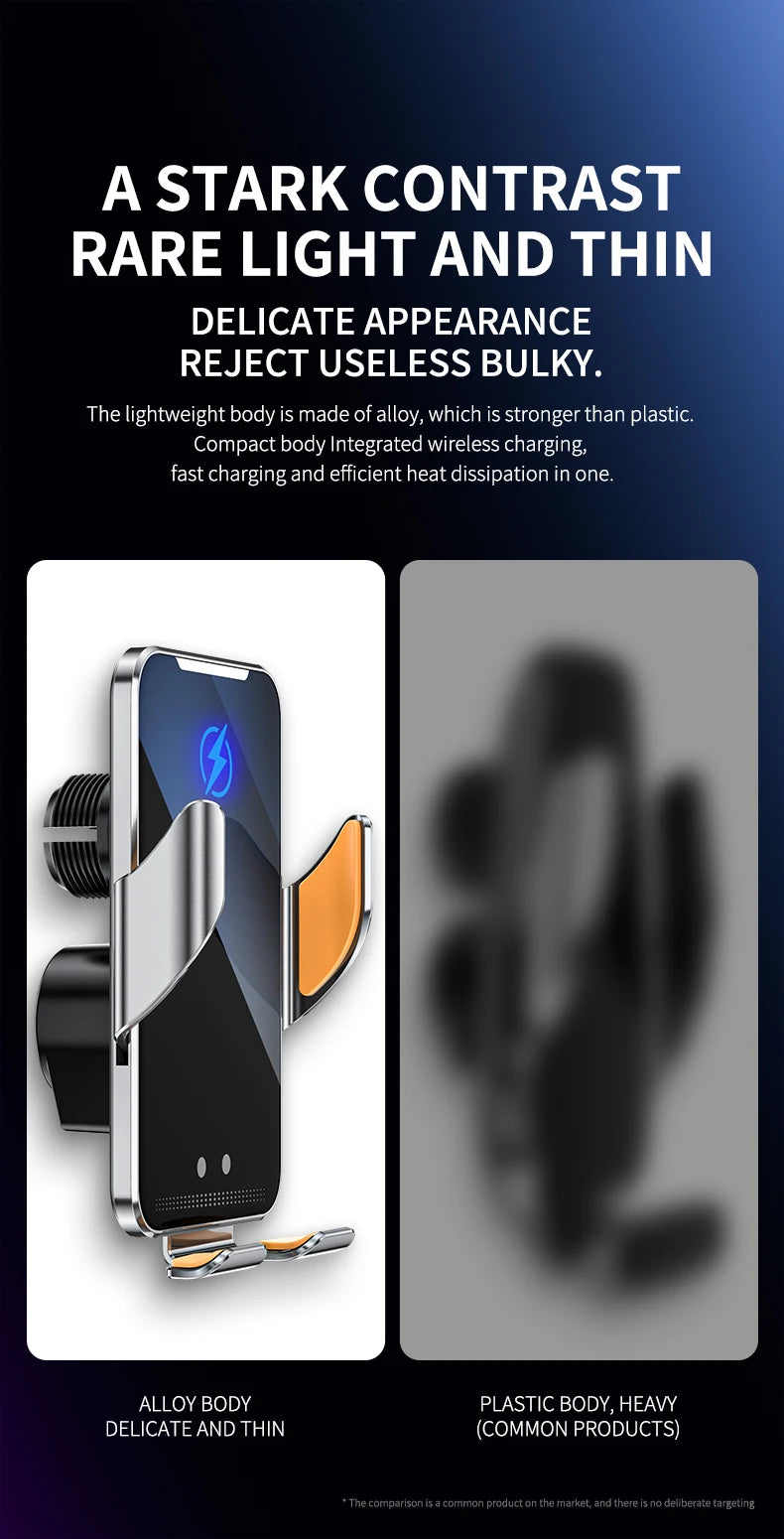 Car Wireless Charger Magnetic Auto Car Mount Phone Holder For iPhone 17 16 15 14 13 12 Samsung Infrared Induction Fast Charging