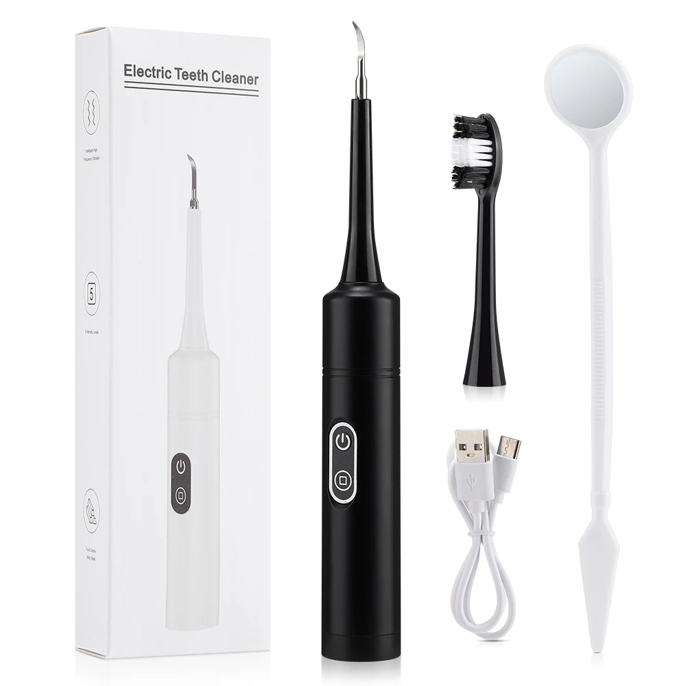 Electric Dental Scaler with Teeth Brush Head Calculus Tartar