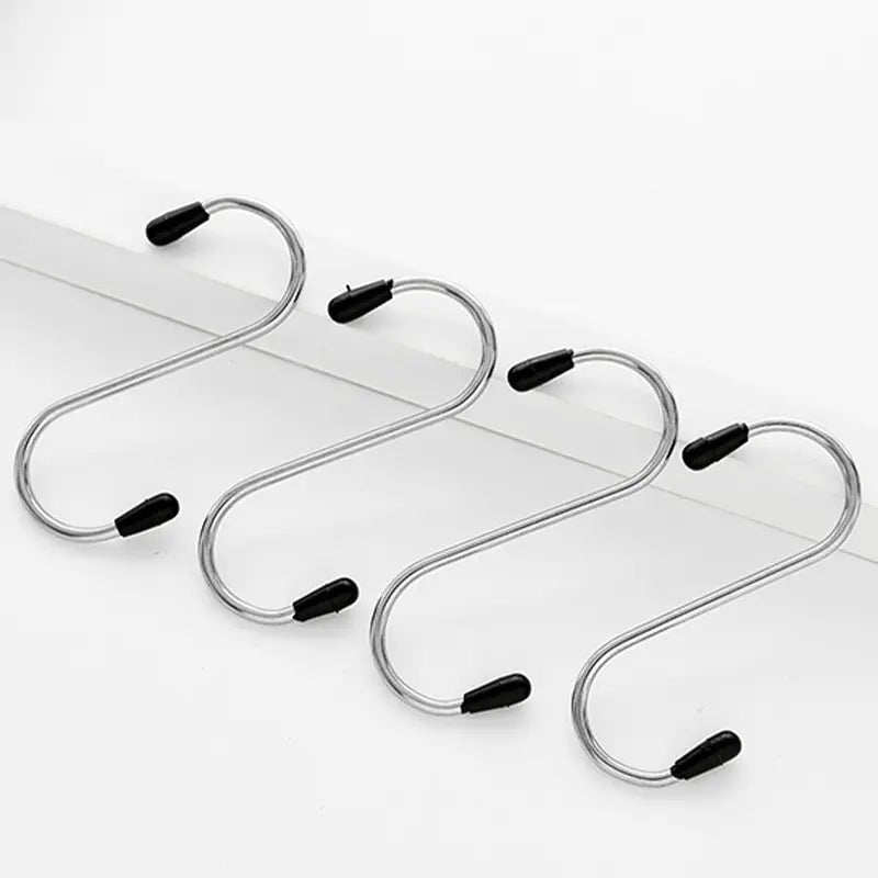 S Shaped Hooks Multifunctional Stainless Steel Hanging Hook Hanger For Kitchen Bar Bathroom Bedroom Storage Tool