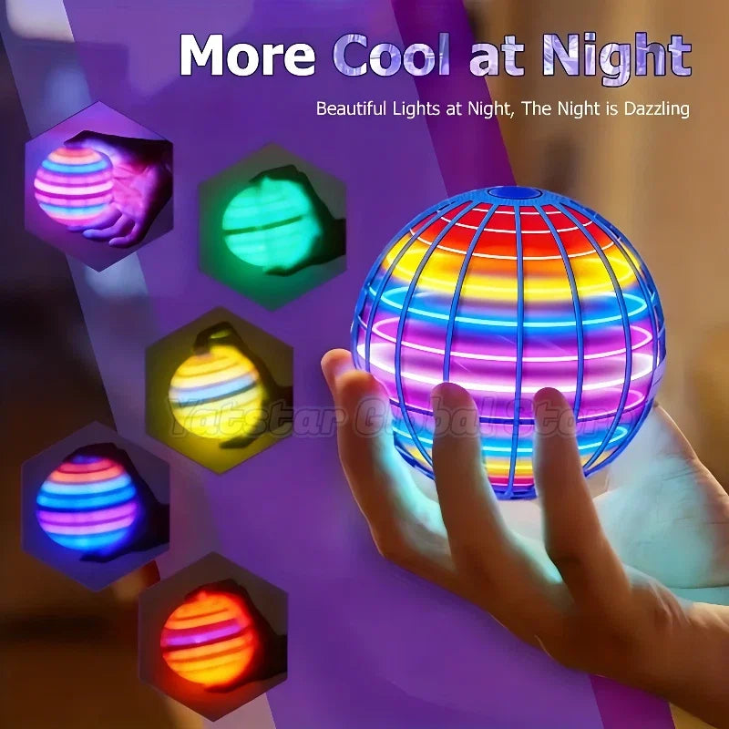 LED Light Up Flying Orb Boomerang Toys Magic Hover