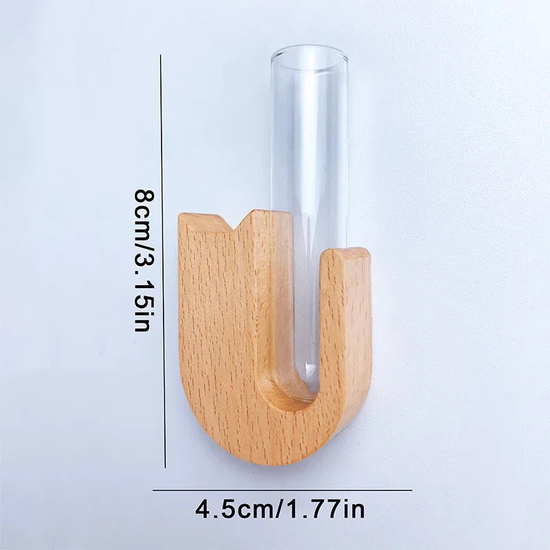 Cat Whisker Vase Pet Whisker Vase Fridge Magnet Wooden And Glass Pet Hair Beard Collector Pets Souvenir Gift Home Decor